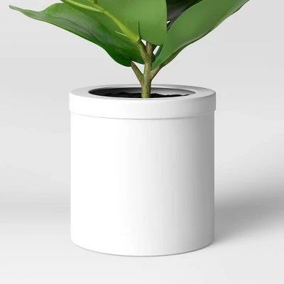 15" x 10" Artificial Fiddle Leaf Plant in Pot - Threshold™ 5 15" x 10" Artificial Fiddle Leaf Plant in Pot - Threshold™ - Image 3