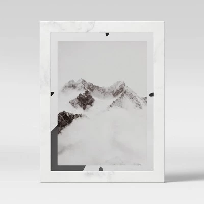 6" x 8" Faux Marble Table Frame Gray - Threshold™ 4 6" x 8" Faux Marble Table Frame Gray - Threshold™ - Image 2