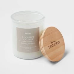 Milky White Glass Coconut and Honey Lidded Wooden Wick Jar Candle 9oz - Threshold™ -Bürolampen Verkäufe GUEST 0a021bac 660b 4360 904f 06844c832fb4