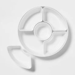 6pc Melamine 5-Section Serving Platter White - Threshold™ -Bürolampen Verkäufe GUEST 104a5305 3f97 460f b79d 39f38afddbb5
