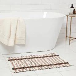 20"x32" Modern Reversible Colorblock Striped Bath Rug - Threshold™