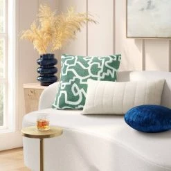 Oversized Channeled Boucle Lumbar Throw Pillow - Threshold™ Off-white