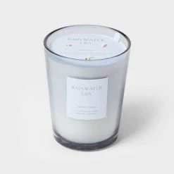 Colored Vase Glass with Dustcover Rainwater Lily Candle Gray - Threshold™ -Bürolampen Verkäufe GUEST 1a738ead 7e7a 4f46 b4ff 79439b3488d0