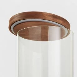 105oz Glass Storage Canister with Wood Lid - Threshold™ -Bürolampen Verkäufe GUEST 21b36bd2 054e 4e16 aeec 2cd04d228555