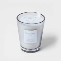 Colored Vase Glass with Dustcover Rainwater Lily Candle Gray - Threshold™ -Bürolampen Verkäufe GUEST 2e50a42e 63db 4b02 b057 d911289b4b14