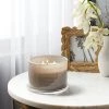 14oz Lidded Gray Glass Jar Crackling Wooden 3-Wick Candle with Clear Label Vanilla + Bergamot - Threshold™ -Bürolampen Verkäufe GUEST 356d8641 4178 40a0 aac0 ed5531462339