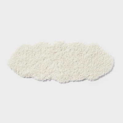 Plush Shaped Bath Rug White - Threshold™ 6 Plush Shaped Bath Rug White - Threshold™ - Image 4