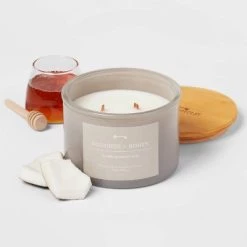 14oz Lidded Gray Glass Jar Crackling Wooden 3-Wick Candle with Paper Label Coconut and Honey - Threshold™ 5 14oz Lidded Gray Glass Jar Crackling Wooden 3-Wick Candle with Paper Label Coconut and Honey - Threshold™ -Bürolampen Verkäufe GUEST 49910140 50ed 4b49 9d77 e432059cd2cf