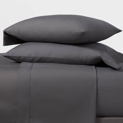 300 Thread Count Ultra Soft Fitted Sheet - Threshold Light Blue 4 300 Thread Count Ultra Soft Fitted Sheet - Threshold Light Blue - Image 2