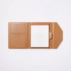 Faux Leather Padfolio with Pockets and 80 Page College Rule Notepad Brown - Threshold™ -Bürolampen Verkäufe GUEST 6cdc822d 812a 4afd b72b 63183bc1b4f1