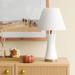 Small Pleated Lamp Shade White - Threshold™ -Bürolampen Verkäufe GUEST 70618a24 e8d9 4b7b 88ed 767cd0e73306