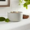 15oz Ceramic Jar 3-Wick Black Label Wooded Sage Candle - Threshold™