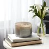 14oz Lidded Gray Glass Jar Crackling Wooden 3-Wick Candle with Paper Label Rainwater Lily - Threshold™ -Bürolampen Verkäufe GUEST 956f10a1 73cb 45ab 8b9c 6c121a444849
