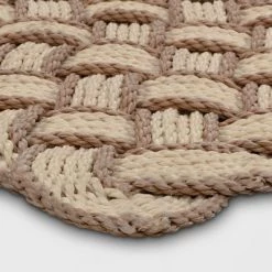 1'6"x2'6" Lovers Knot Coir Doormat Cream/Brown - Threshold™ -Bürolampen Verkäufe GUEST 98a8230d 92be 4796 b2ee ed1b6f984e7c