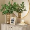 Metal Ribbed Decorative Vase Gold - Threshold™