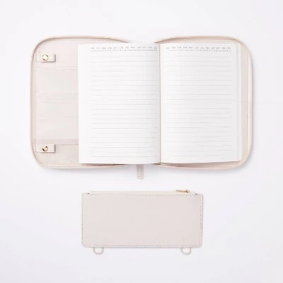 Zipper Tech Case with Pockets and 60 Page 0.3" Rule Notebook Blush - Threshold™ 5 Zipper Tech Case with Pockets and 60 Page 0.3" Rule Notebook Blush - Threshold™ - Image 3