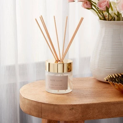 100ml Fiber Reed Diffuser Rose Glow - Threshold™ 3 100ml Fiber Reed Diffuser Rose Glow - Threshold™