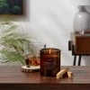 Amber Glass Whiskey + Oak Lidded Wood Wick Jar Candle 9oz - Threshold™ -Bürolampen Verkäufe GUEST b4551bc8 a729 45c8 bb8c 557e93fc64a1