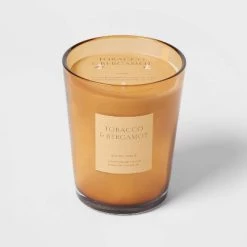 Colored Vase Glass with Dustcover Tobacco and Bergamot Candle Yellow - Threshold™ -Bürolampen Verkäufe GUEST b93280db 41cc 4916 9fbe 5bb9cb7d18d7