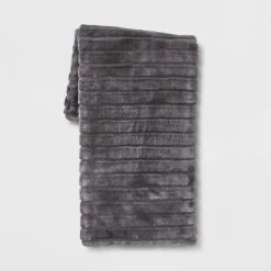 Textured Faux Fur Reversible Throw Blanket - Threshold™ Gray -Bürolampen Verkäufe GUEST bd35dac7 0515 4ec5 813a d1fd57e3da02