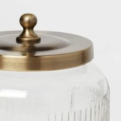 Medium Glass Bath Canister Brass - Threshold™ -Bürolampen Verkäufe GUEST be02acb5 1c9b 471f 99e6 bb38bbd3f137