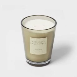 Colored Vase Glass with Dustcover Watermint and Eucalyptus Candle Green - Threshold™ -Bürolampen Verkäufe GUEST c7ced8f8 1486 4167 bf53 4e77271a3df4