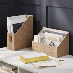 Woven 5-Slot Desktop Storage Set Taupe - Threshold™