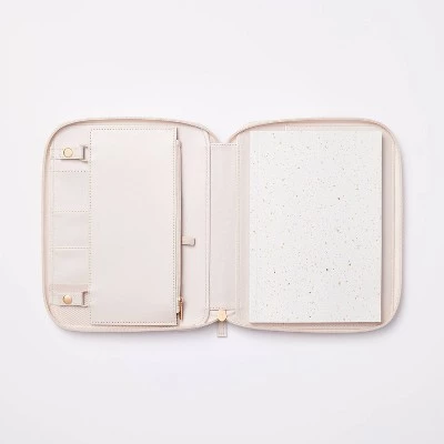 Zipper Tech Case with Pockets and 60 Page 0.3" Rule Notebook Blush - Threshold™ 4 Zipper Tech Case with Pockets and 60 Page 0.3" Rule Notebook Blush - Threshold™ - Image 2