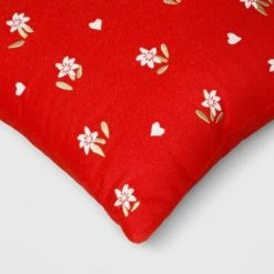 Square Embroidered Floral and Hearts Pillow Red/Pink/Metallic Gold - Threshold™ -Bürolampen Verkäufe GUEST d2c46684 442b 4d01 9289 76a61b298ca2