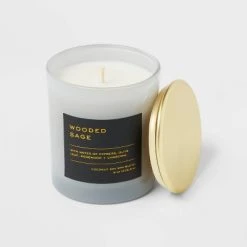 8oz Lidded Glass Jar Black Label Wooded Sage Candle - Threshold™ -Bürolampen Verkäufe GUEST d5099ab4 5005 4f39 9665 87fa161edeec
