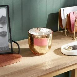 2-Wick 13oz Mercury Glass Candle Luminous Apricot Pink - Threshold™