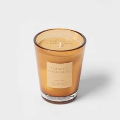 Colored Vase Glass with Dustcover Tobacco and Bergamot Candle Yellow - Threshold™ -Bürolampen Verkäufe GUEST f2d322ed 7929 4fe4 80ce 3b86e1456d1f