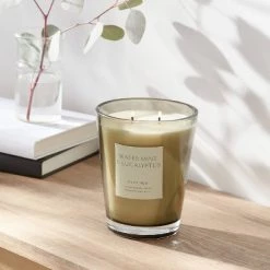 Colored Vase Glass with Dustcover Watermint and Eucalyptus Candle Green - Threshold™